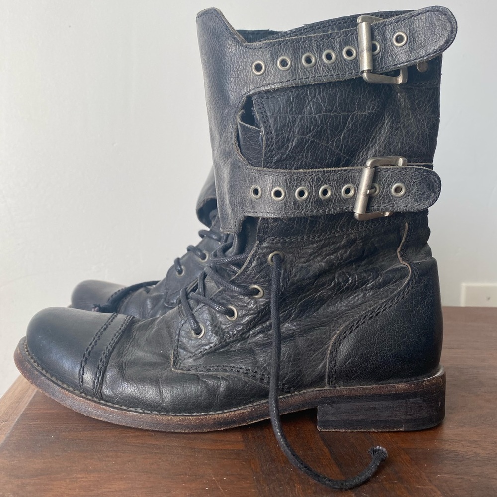 All Saints Spitalfields Jacks Place Black Leather Boots